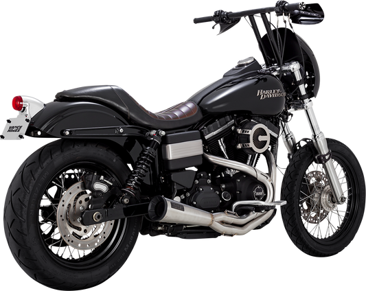 Vance & Hines 27325 2-into-1 Upsweep Exhaust System with PCX Technology in Brushed Stainless Steel