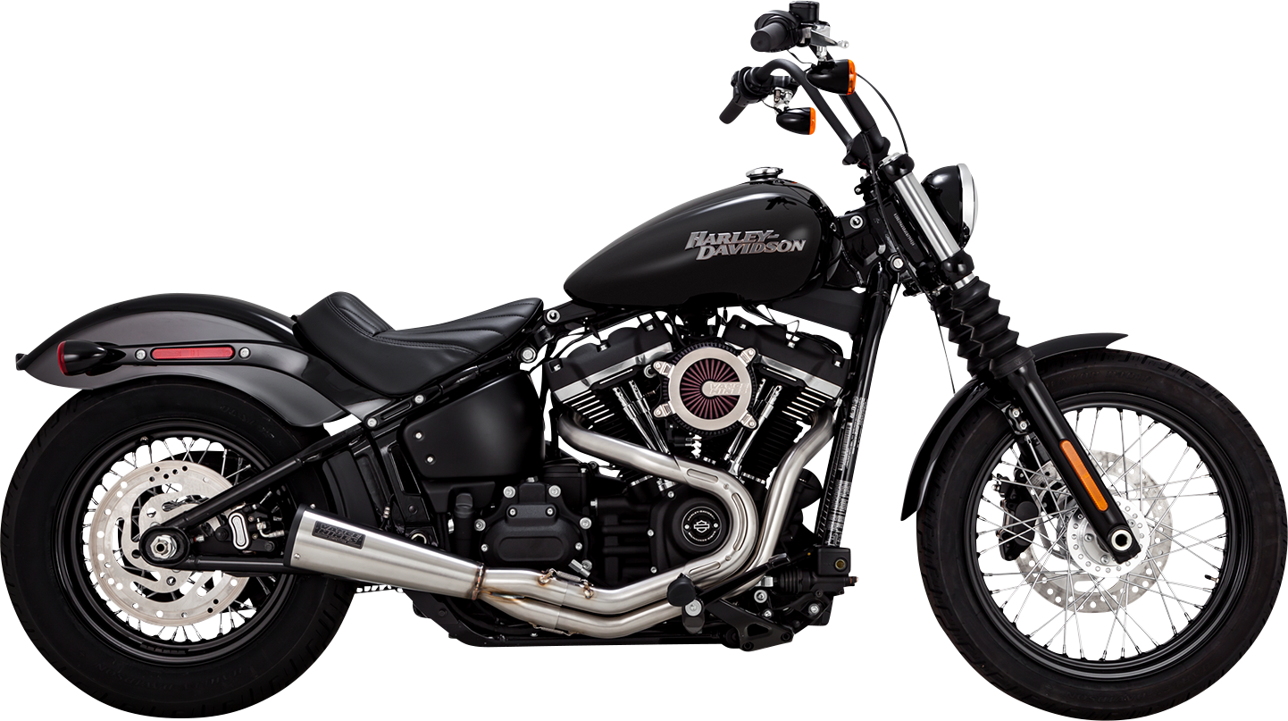 VANCE & HINES 2-into-1 Upsweep Exhaust System - Brushed - Stainless Steel 27323