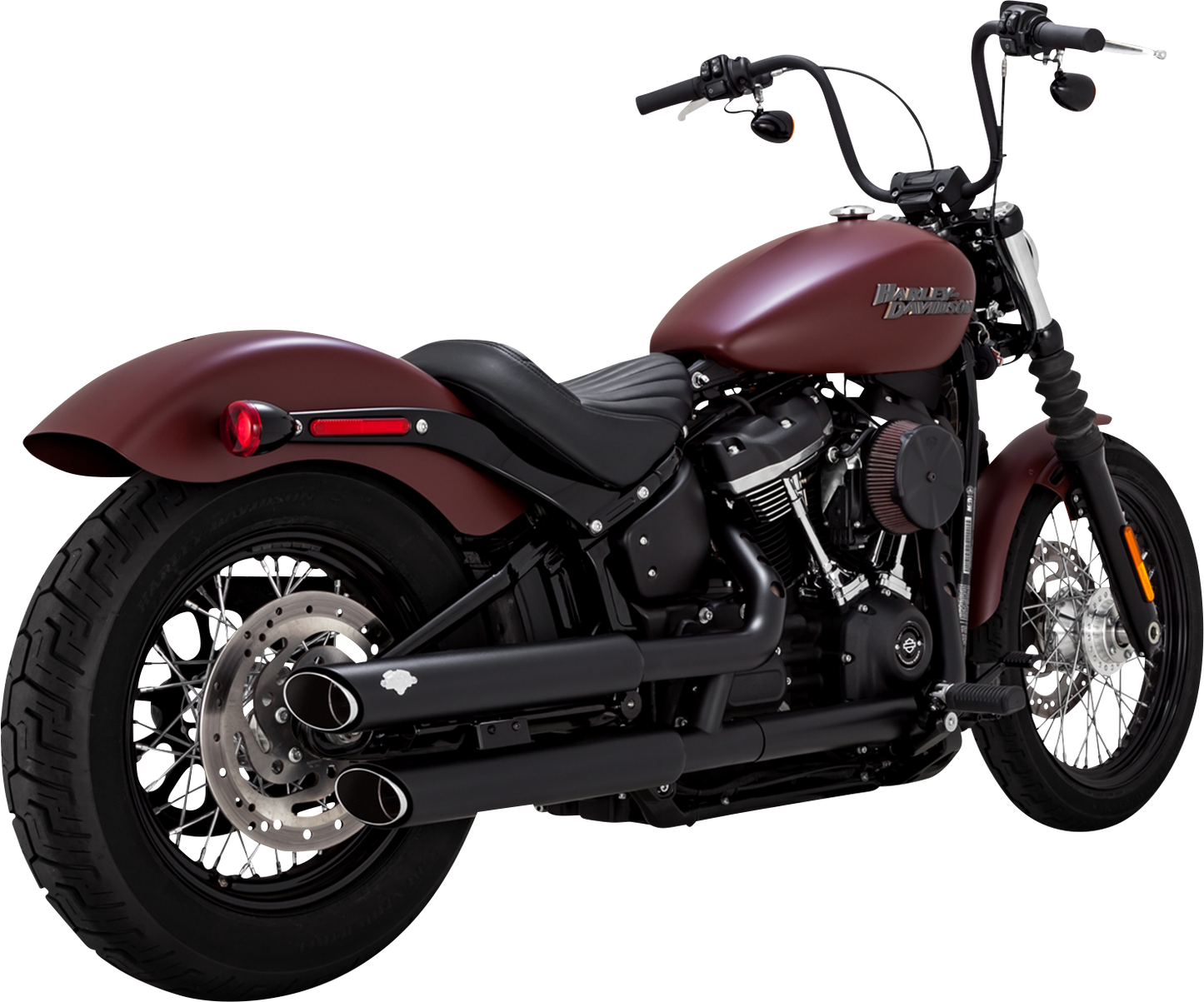 Vance & Hines 3" Twin Slash Slip-On Mufflers with PCX Technology - Black, Part Number 46376