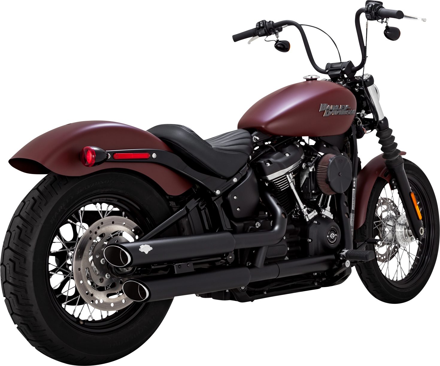 Vance & Hines 3" Twin Slash Slip-On Mufflers with PCX Technology - Black, Part Number 46376