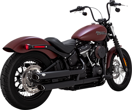 Vance & Hines 3" Twin Slash Slip-On Mufflers with PCX Technology - Black, Part Number 46376