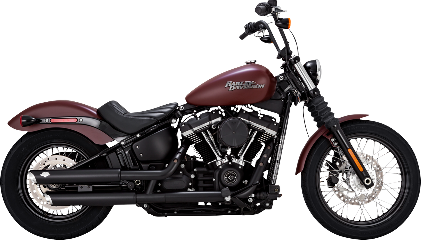 Vance & Hines 3" Twin Slash Slip-On Mufflers with PCX Technology - Black, Part Number 46376
