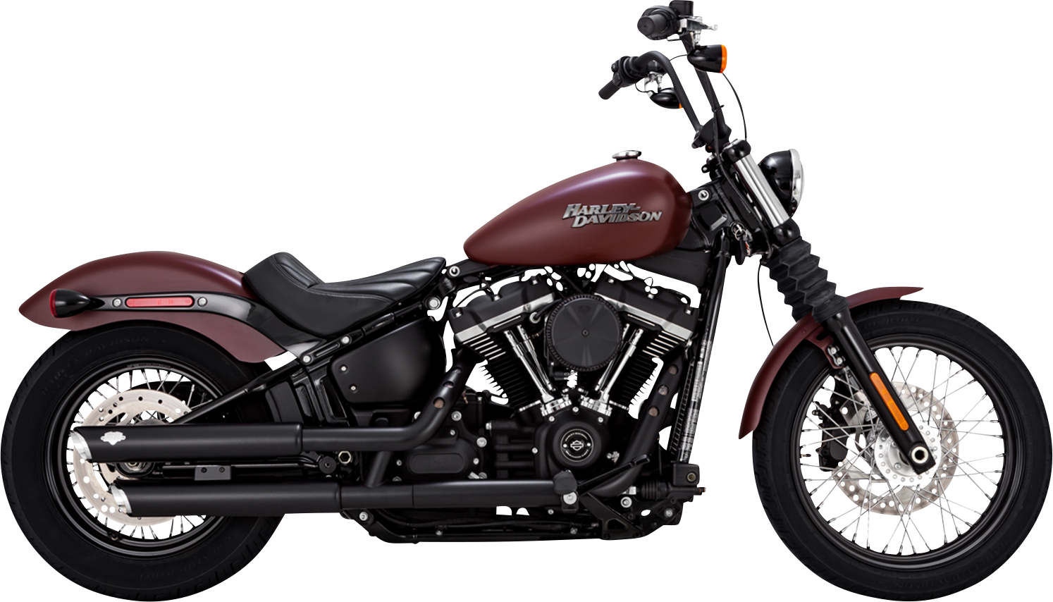 Vance & Hines 3" Twin Slash Slip-On Mufflers with PCX Technology - Black, Part Number 46376