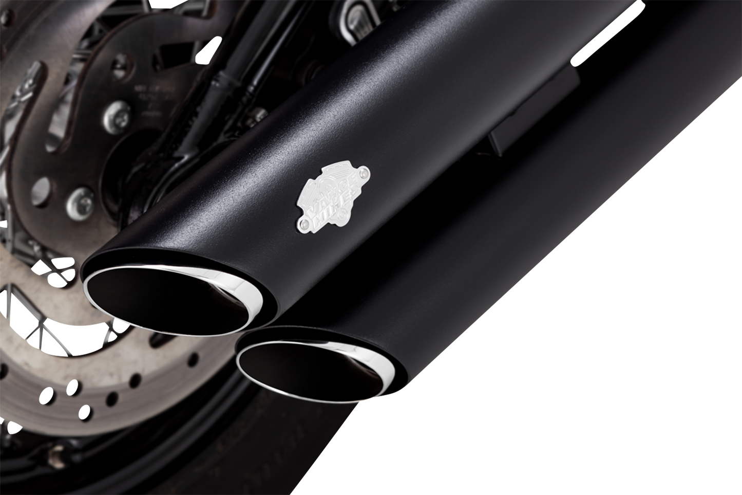 Vance & Hines 3" Twin Slash Slip-On Mufflers with PCX Technology - Black, Part Number 46376