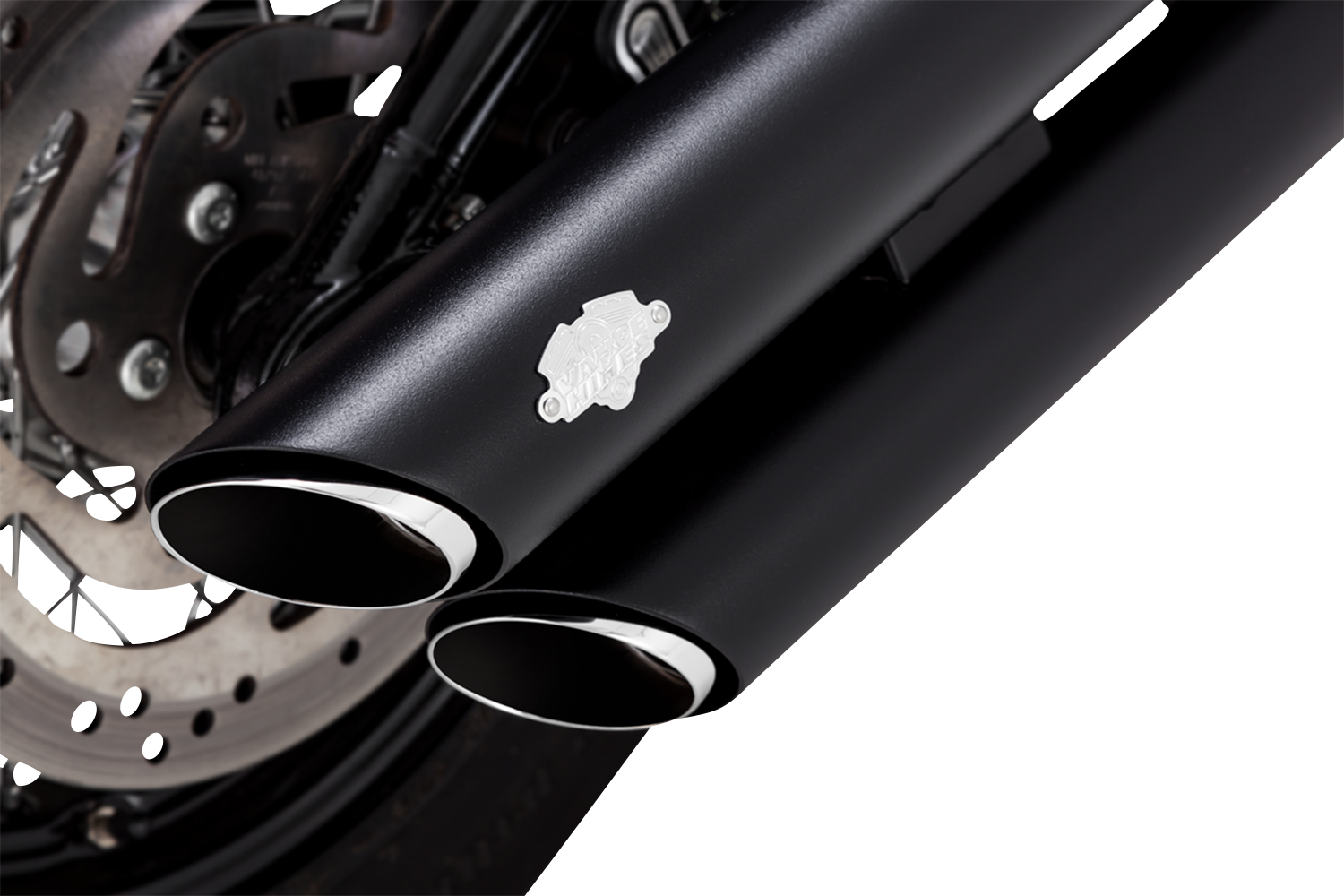 Vance & Hines 3" Twin Slash Slip-On Mufflers with PCX Technology - Black, Part Number 46376