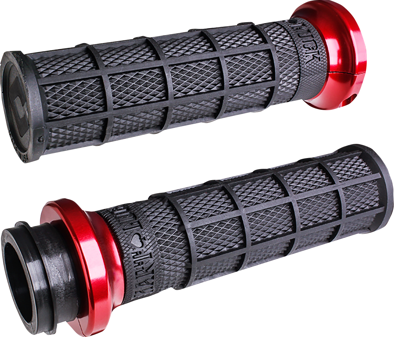 ODI Hart-Luck Signature V-Twin Lock-On™ Grips - Cable - Black/Red V31HCW-BB-R