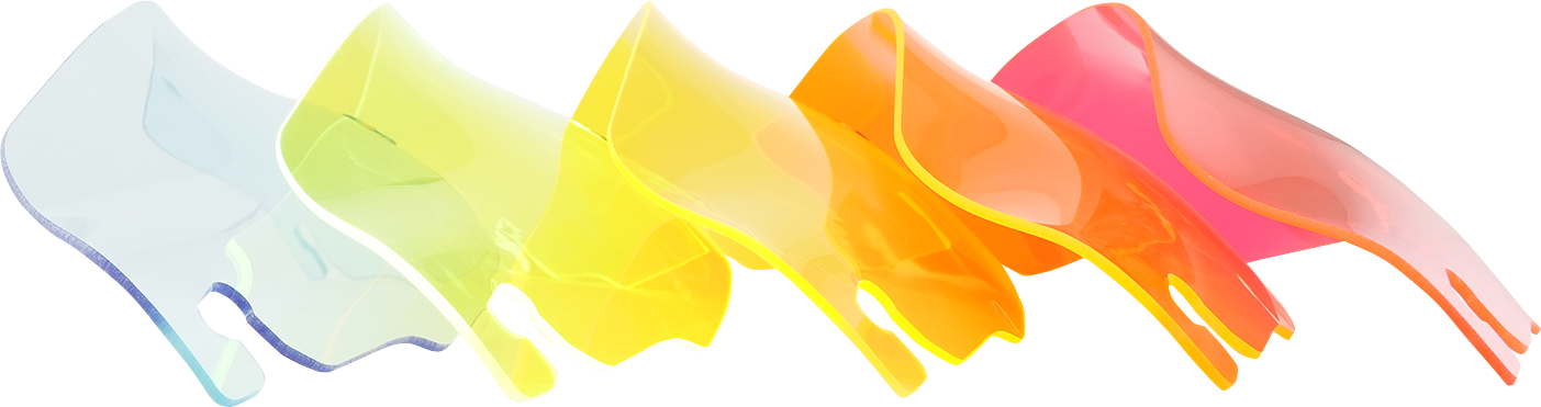 KLOCK WERKS Kolor Flare™ Windshield - 3-1/2" - Orange Ice - FLR KWW-01-0653