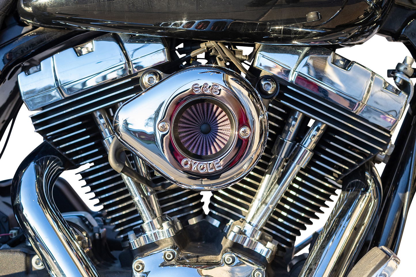 S&S CYCLE Air Stinger Stealth Air Cleaner Kit - Chrome 170-0719A
