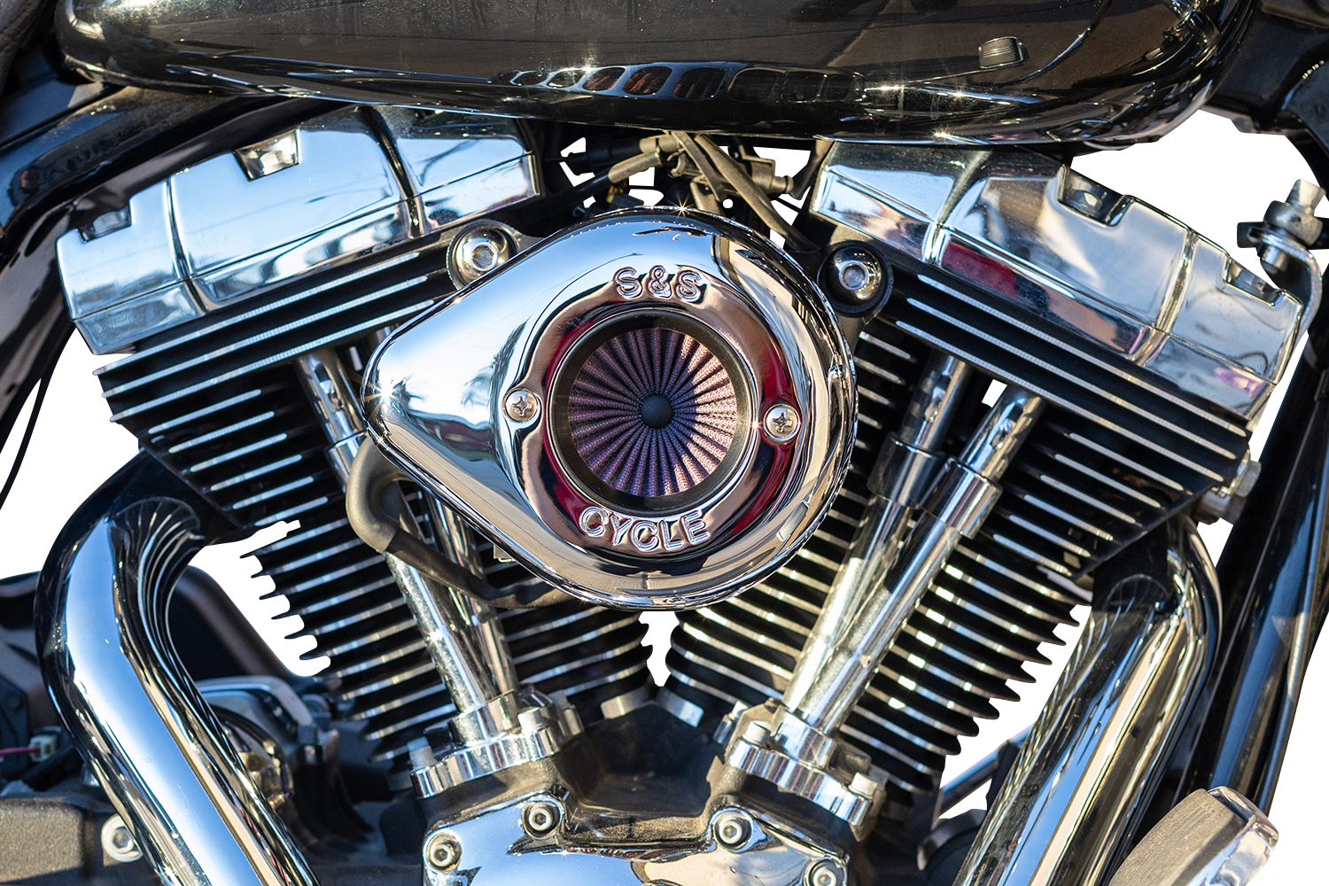 S&S CYCLE Air Stinger Stealth Air Cleaner Kit - Chrome 170-0719A