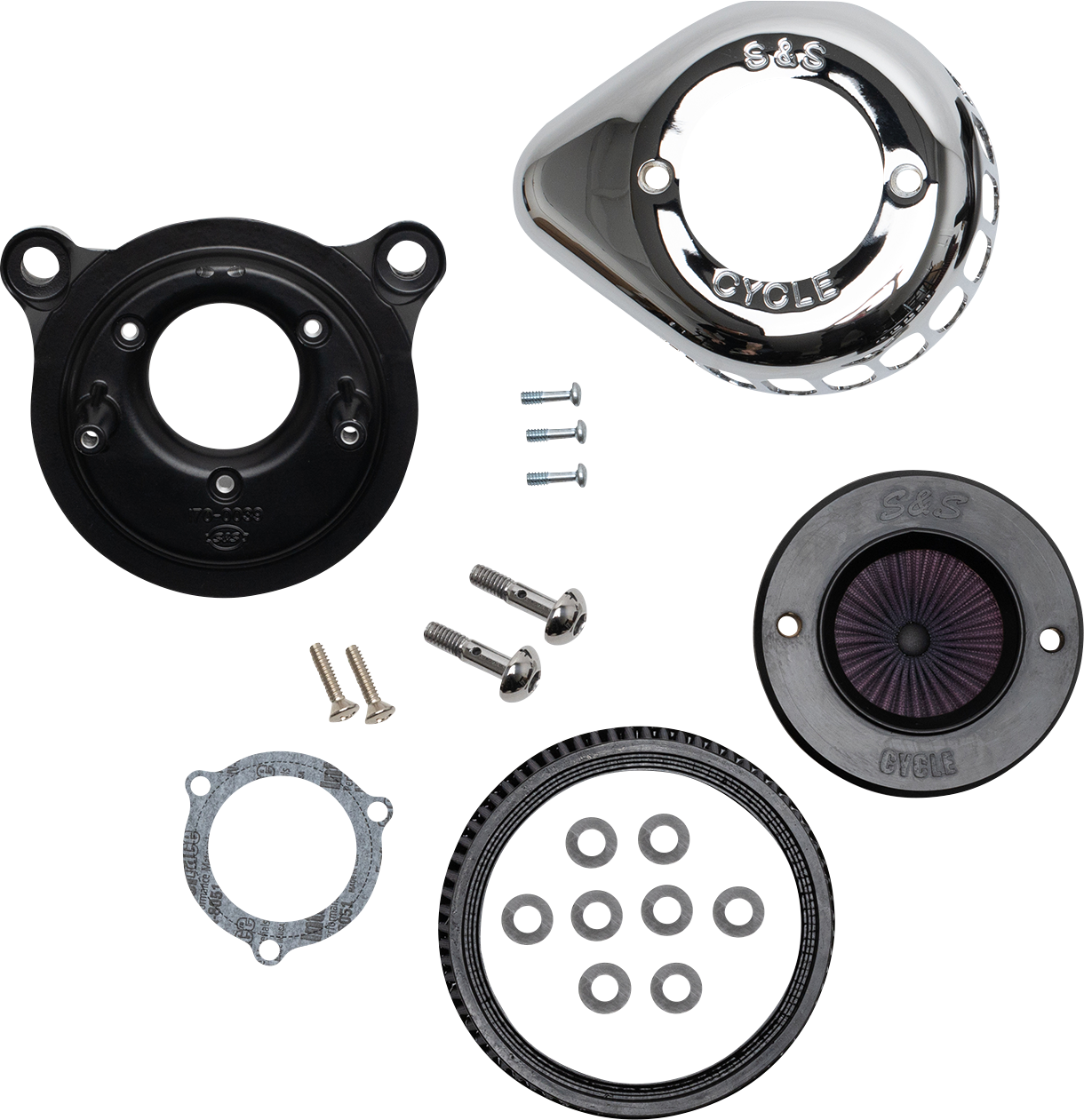 S&S CYCLE Air Stinger Stealth Air Cleaner Kit - Chrome 170-0719A
