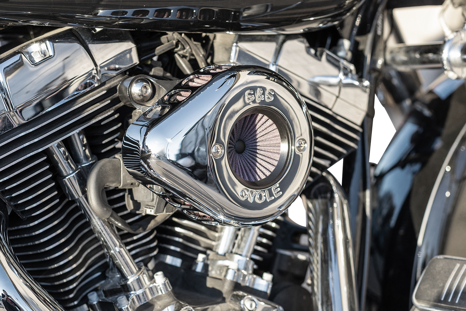 S&S CYCLE Air Stinger Stealth Air Cleaner Kit - Chrome 170-0719A