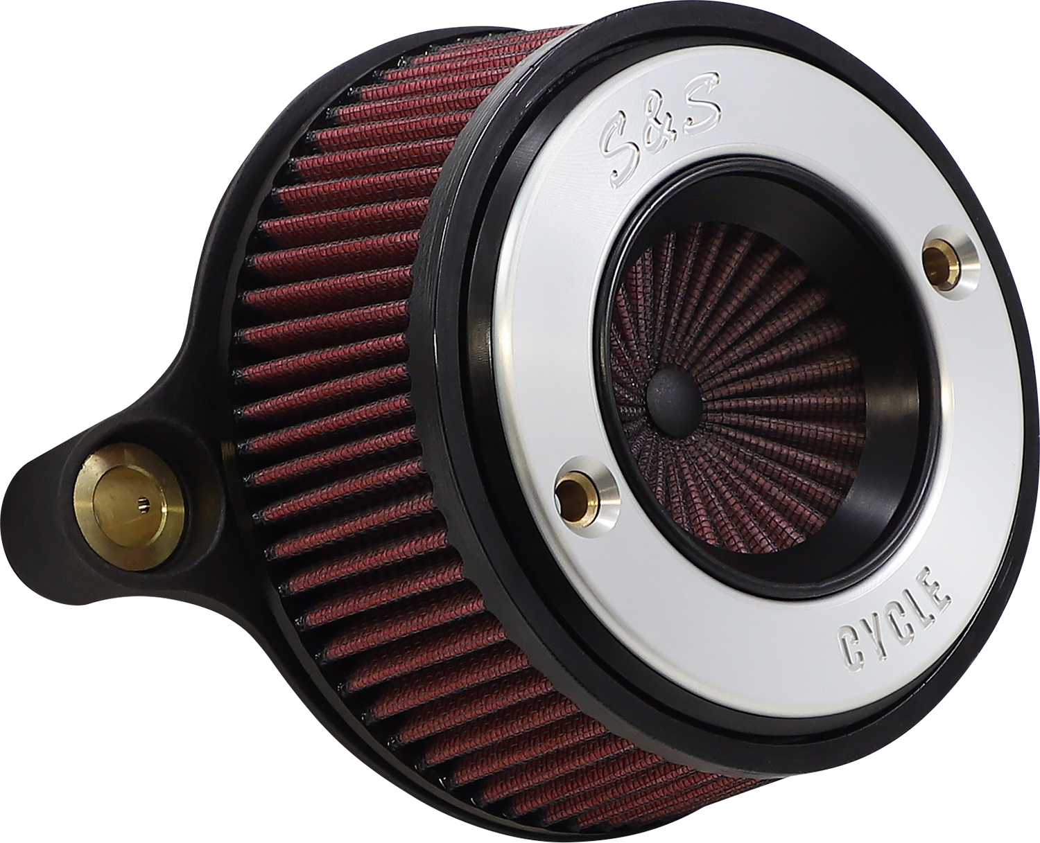 S&S CYCLE Air Stinger Stealth Air Cleaner Kit - Chrome Ring 170-0714A