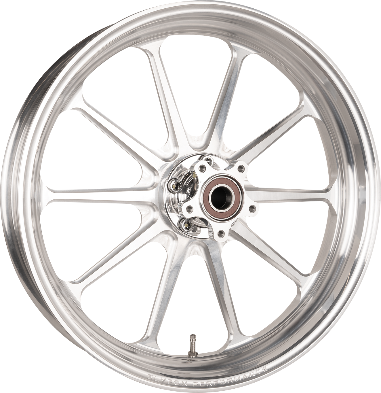 SLYFOX Track Pro Front Wheel for Dual Disc Brakes with ABS – 17x3.5 Machined Aluminum – Part #12047706RSLYAPM