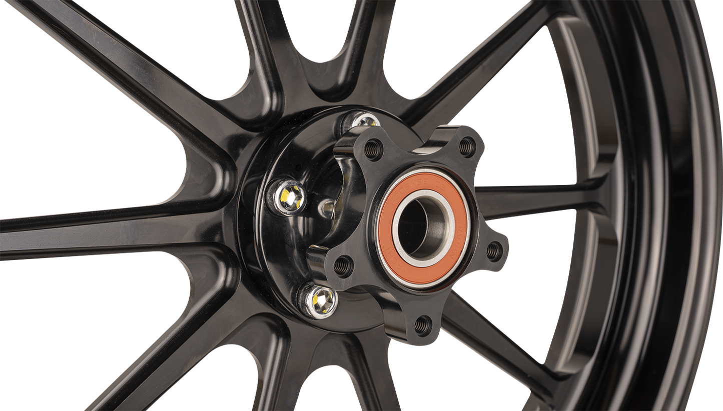 SLYFOX Track Pro Front Wheel for Dual Disc Brake Systems - 17x3.5 Inches, Black - Part #12047706RSLYAPB