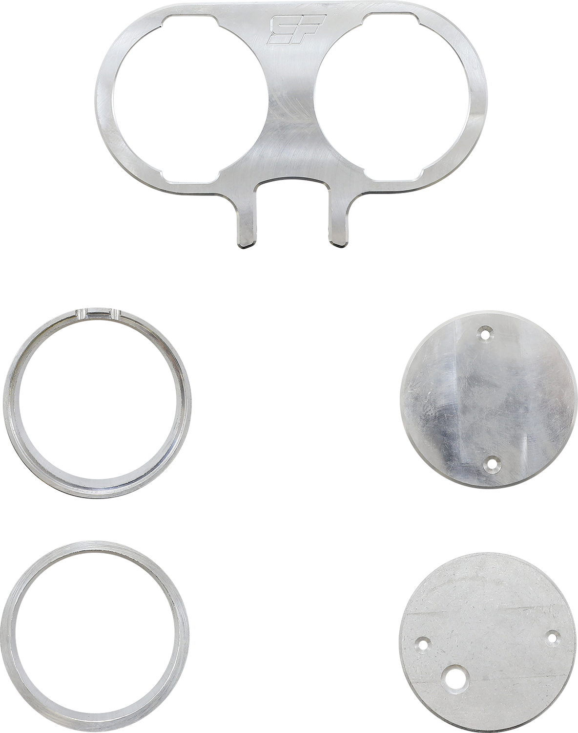 SLYFOX Dyna TM-SLY25 Dual Gauge Mount for SlyFox Risers - Unfinished Aluminum