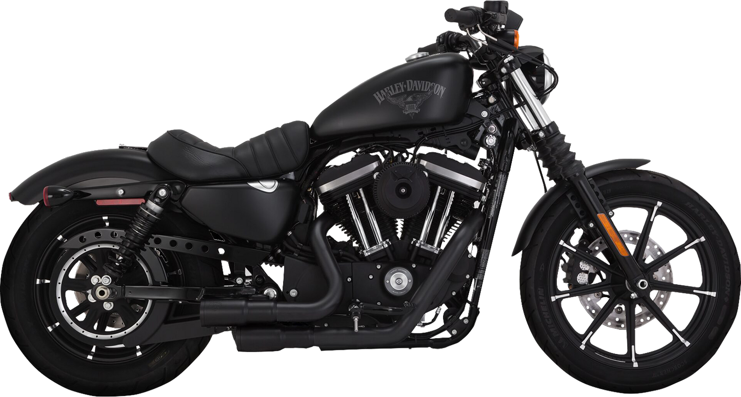 Vance & Hines 46374 Mini Grenades 2-Into-2 Exhaust System with Black Finish