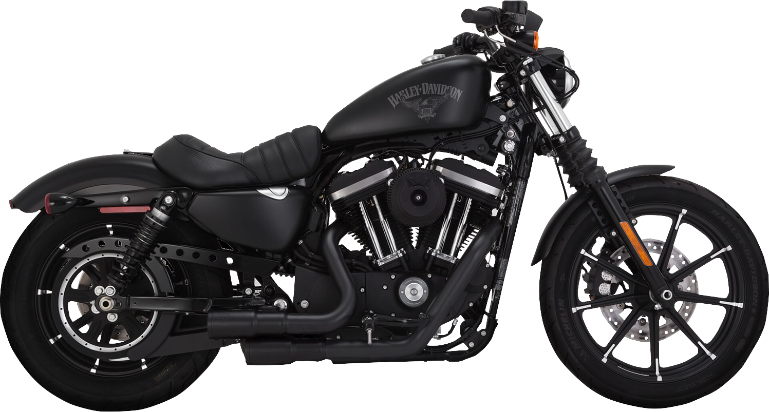 Vance & Hines 46374 Mini Grenades 2-Into-2 Exhaust System with Black Finish