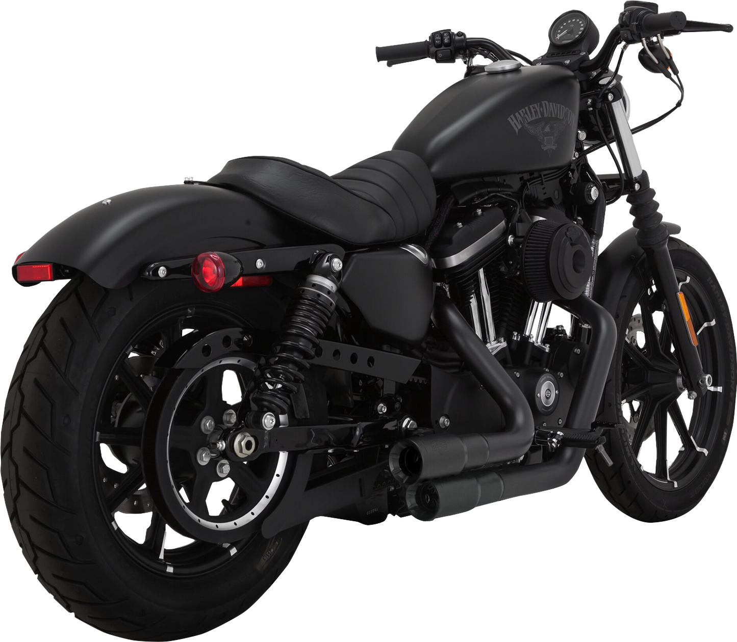 Vance & Hines 46374 Mini Grenades 2-Into-2 Exhaust System with Black Finish