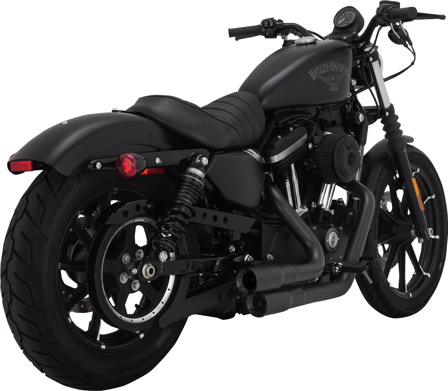 Vance & Hines 46374 Mini Grenades 2-Into-2 Exhaust System with Black Finish