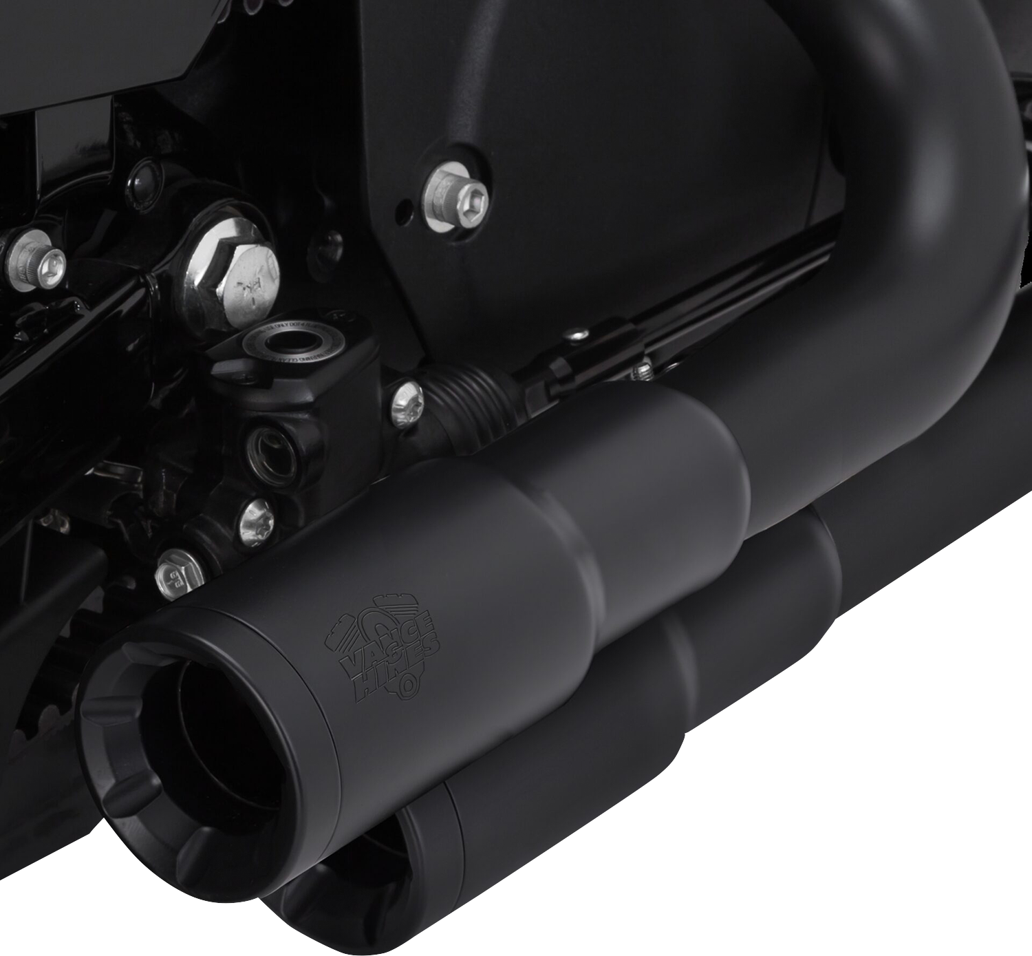 Vance & Hines 46374 Mini Grenades 2-Into-2 Exhaust System with Black Finish