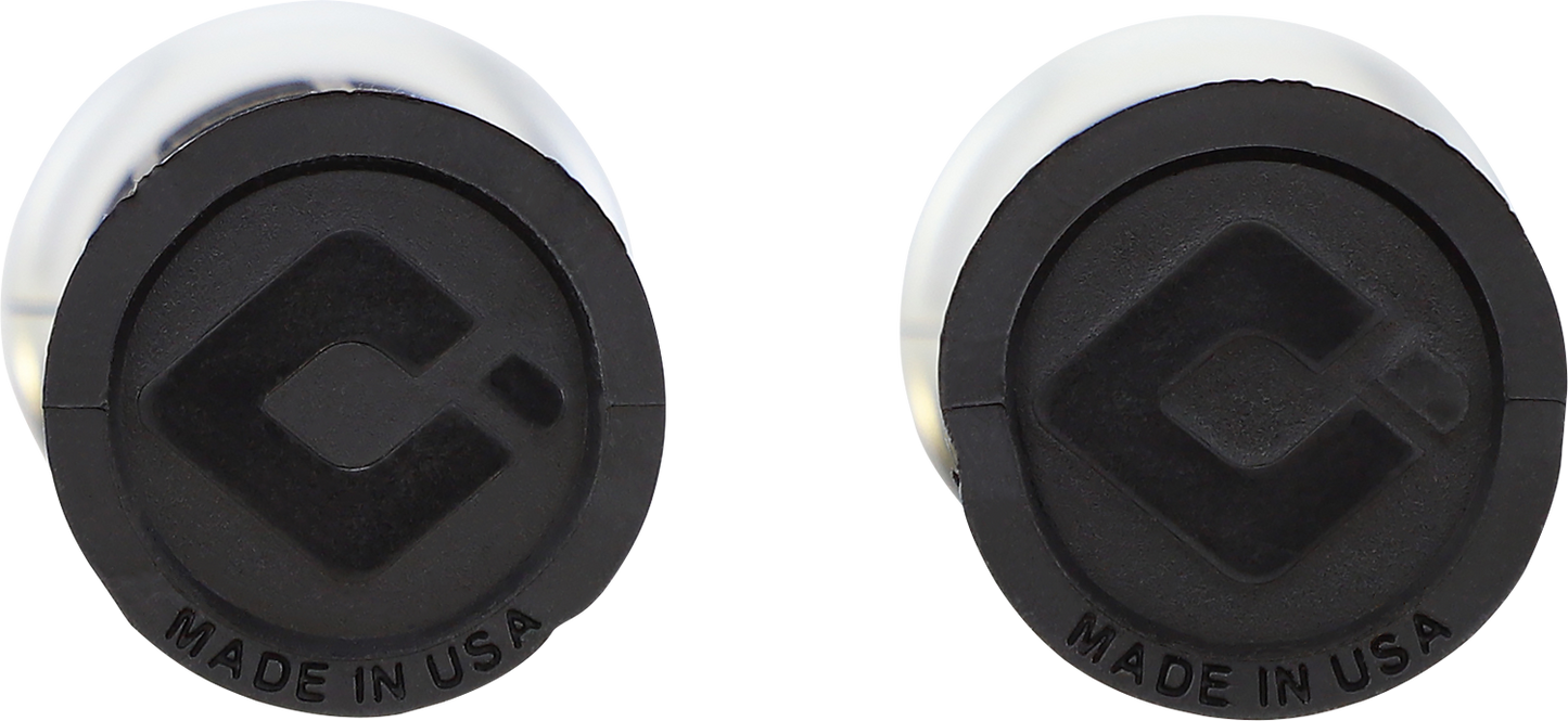 ODI Hart-Luck Signature V-Twin Lock-On™ Grips - TBW - Black/Silver V31HTW-BB-S