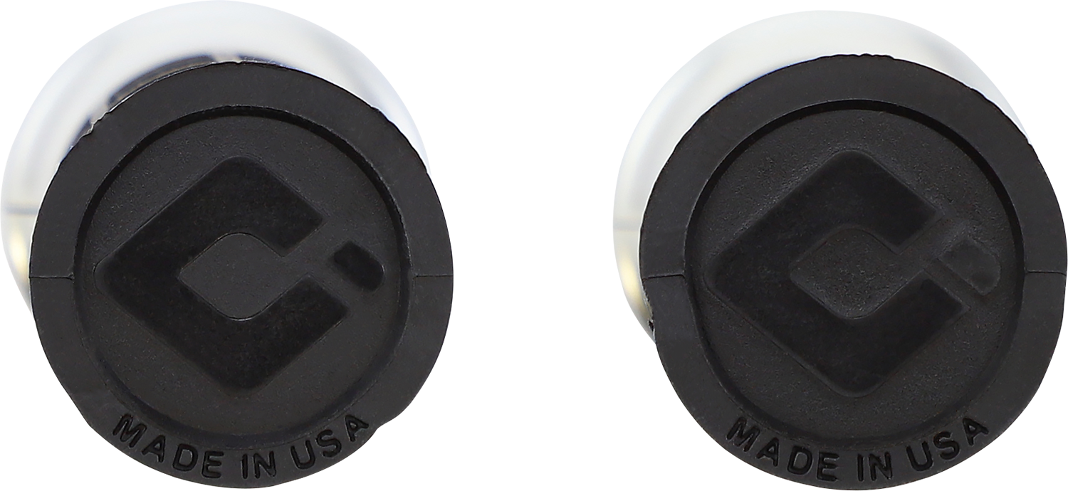 ODI Hart-Luck Signature V-Twin Lock-On™ Grips - TBW - Black/Silver V31HTW-BB-S