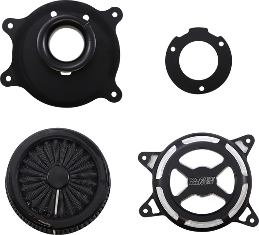 Vance & Hines VO2 X Air Intake Kit - Black Contrast for Harley Touring and Softail Models Part 42343