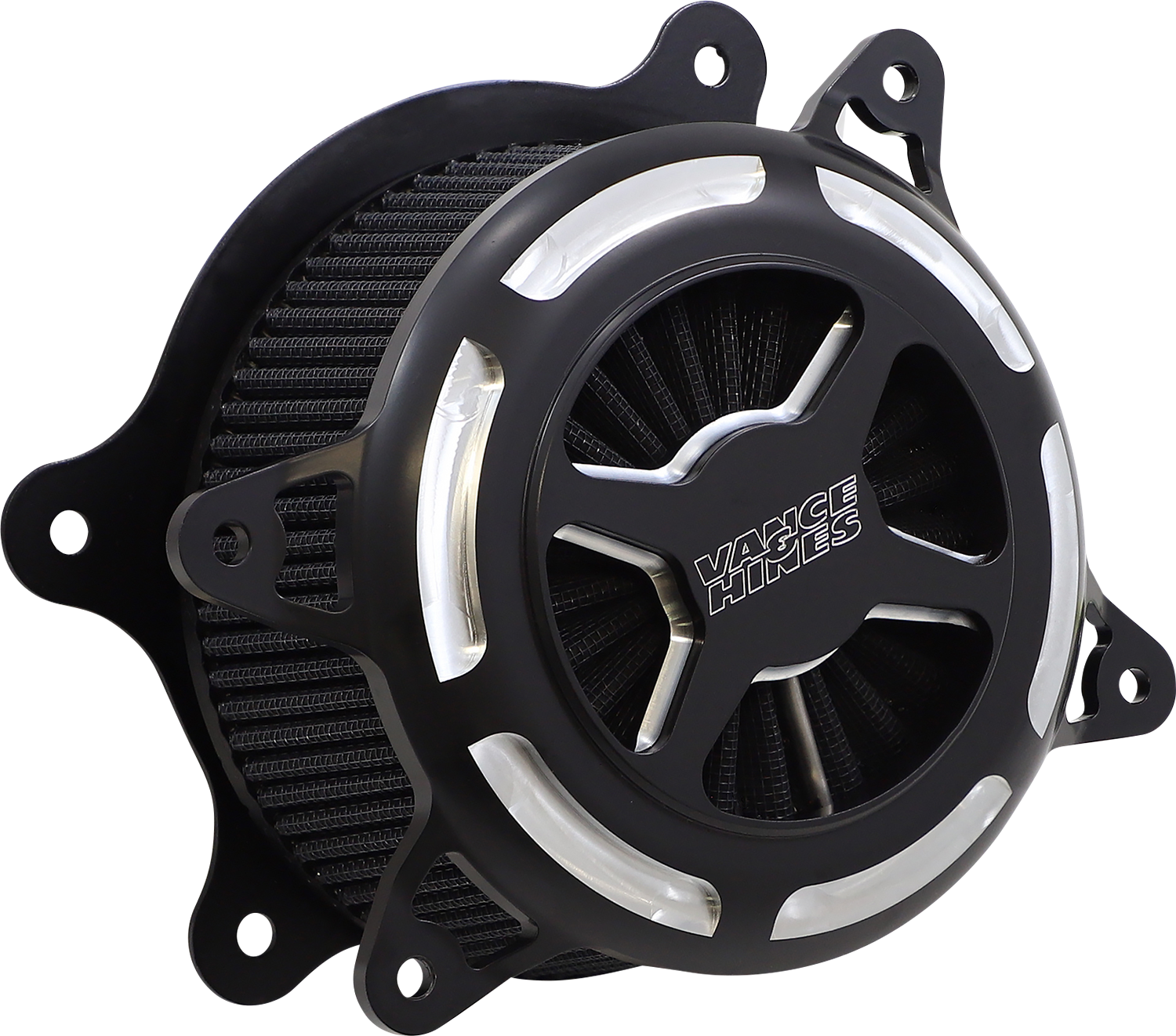 Vance & Hines VO2 X Air Intake Kit - Black Contrast for Harley Touring and Softail Models Part 42343