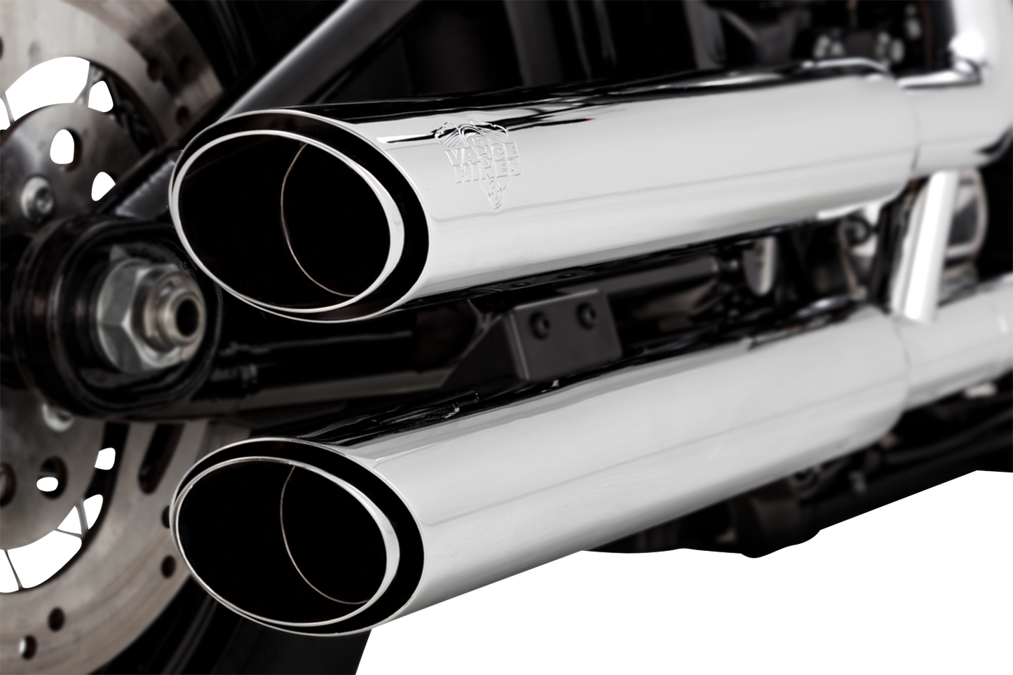 Vance & Hines 16376 3-Inch Twin Slash Chrome Slip-On Muffler with PCX Technology