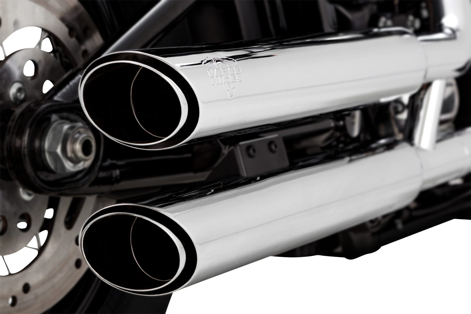 Vance & Hines 16376 3-Inch Twin Slash Chrome Slip-On Muffler with PCX Technology