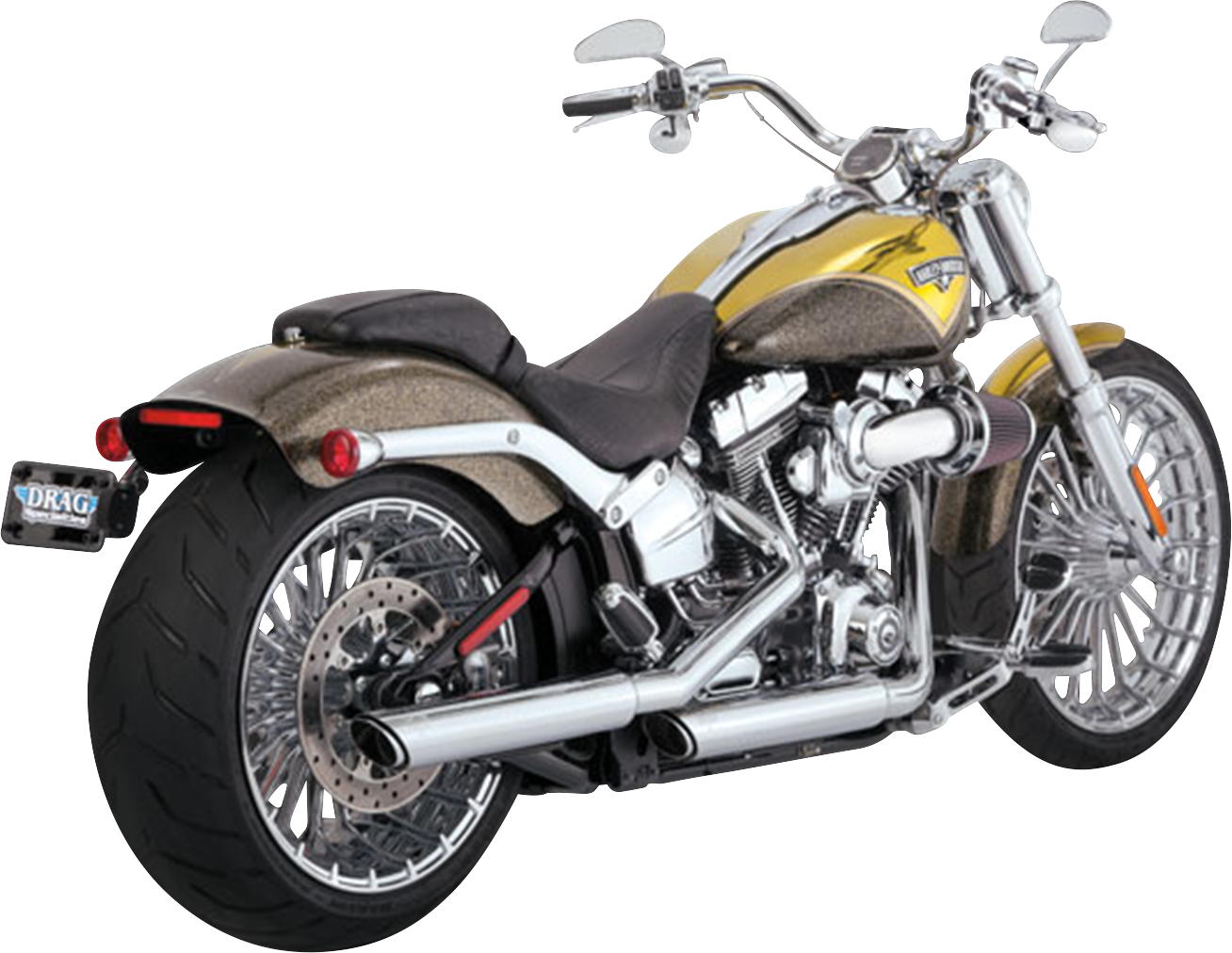Vance & Hines 3-Inch Twin Slash Slip-On Muffler Chrome 16335