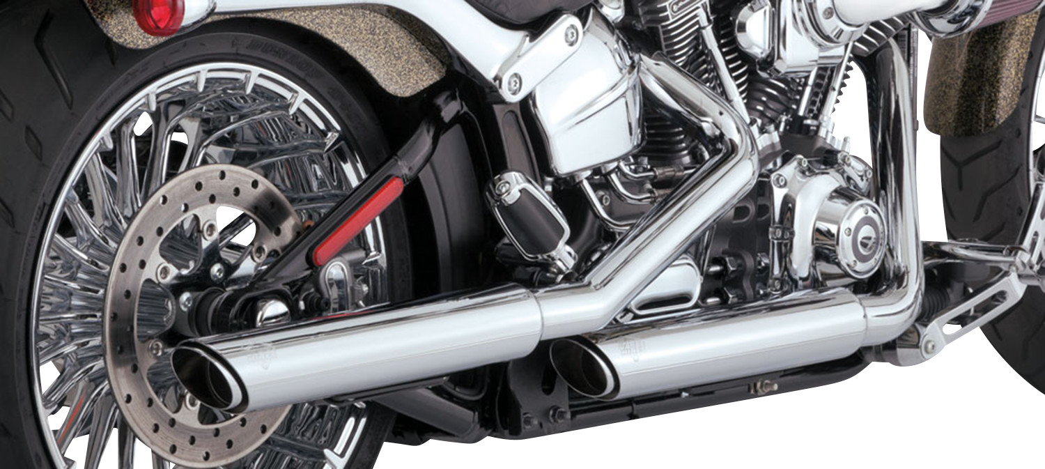 Vance & Hines 3-Inch Twin Slash Slip-On Muffler Chrome 16335