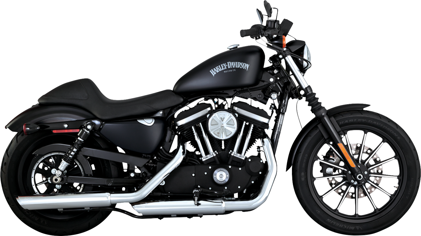 Vance & Hines 16361 Twin Slash 3-Inch Chrome Slip-On Muffler with Power Chamber Exhaust Technology