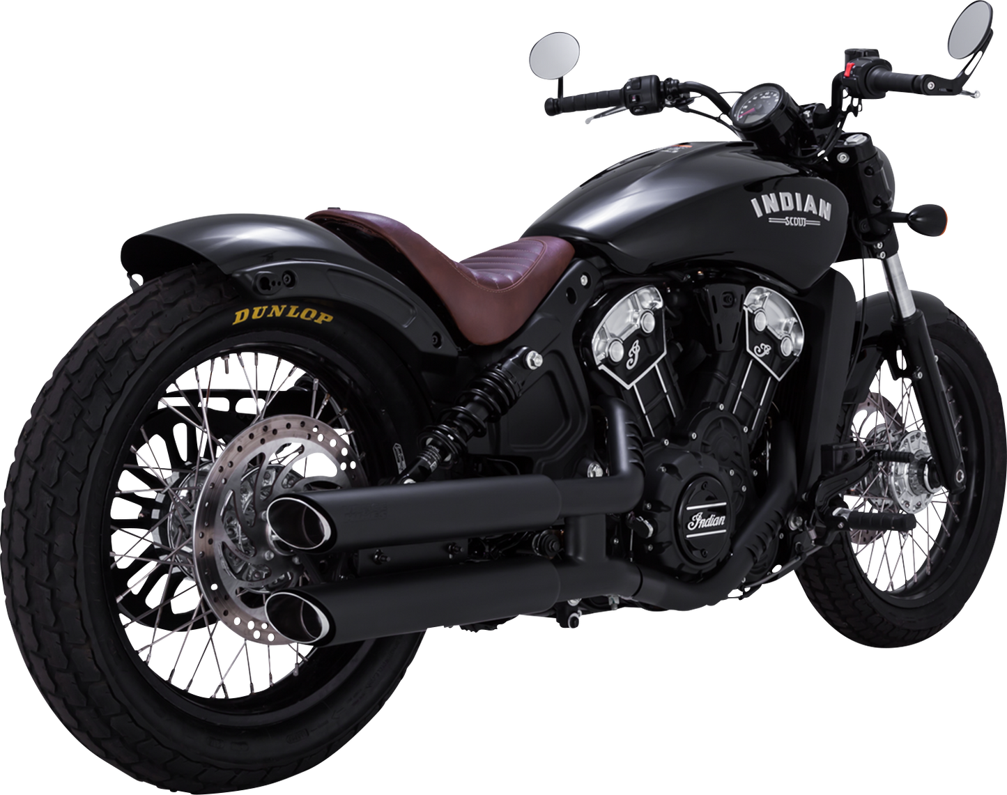 Vance & Hines 3-Inch Twin Slash Slip-On Mufflers with PCX Technology - Black, Part 48323
