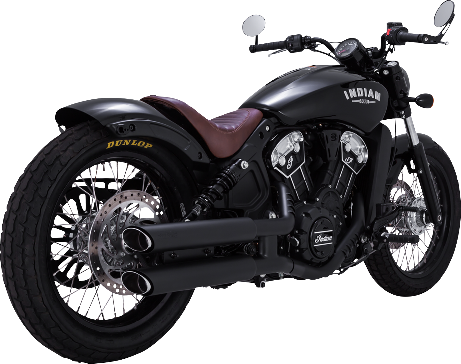 Vance & Hines 3-Inch Twin Slash Slip-On Mufflers with PCX Technology - Black, Part 48323