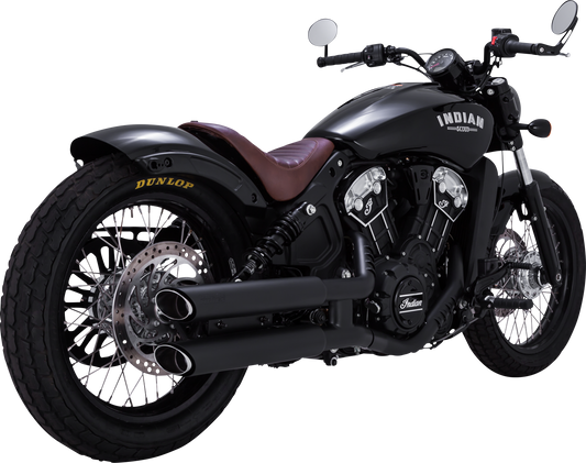 Vance & Hines 3-Inch Twin Slash Slip-On Mufflers with PCX Technology - Black, Part 48323