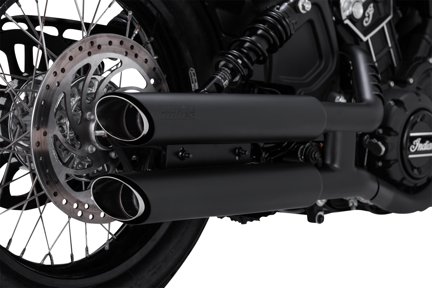 Vance & Hines 3-Inch Twin Slash Slip-On Mufflers with PCX Technology - Black, Part 48323