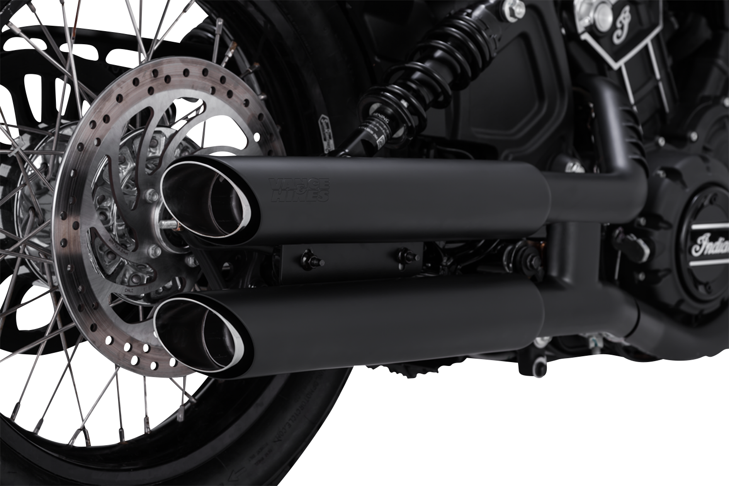 Vance & Hines 3-Inch Twin Slash Slip-On Mufflers with PCX Technology - Black, Part 48323