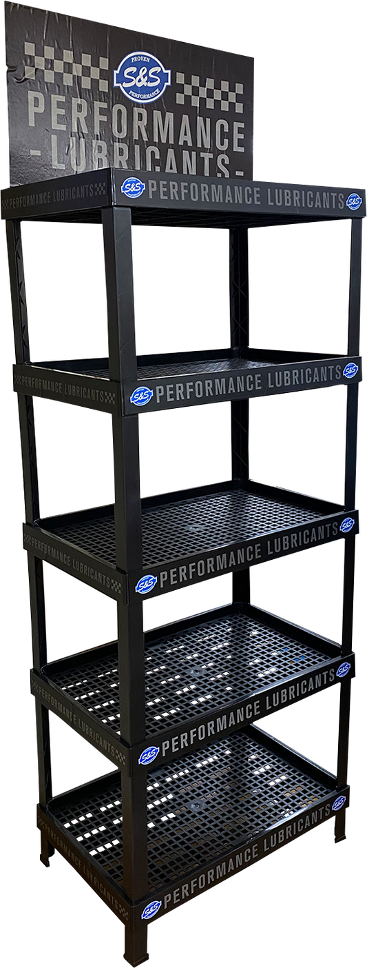 S&S CYCLE 5-Shelf Oil Display X80-6025S-5 for Retail Stores