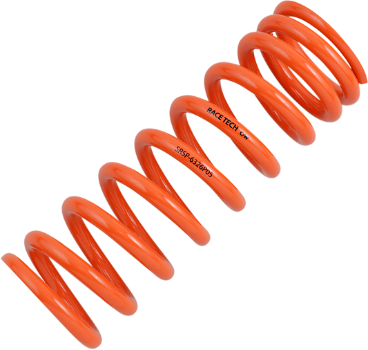 Race Tech Progressively Wound Shock Spring – Orange P05 – 336 lb/in Spring Rate (Part Number SRSP 6326P05)