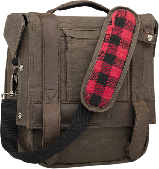 BURLY BRAND Voyager Detachable Waxed Cotton Saddlebag - Brown B15-1000D