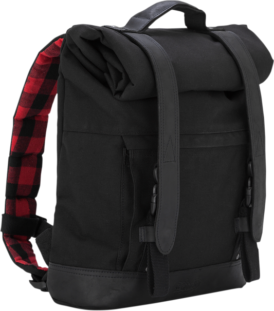 BURLY BRAND Roll Top Backpack - Black B15-1020B