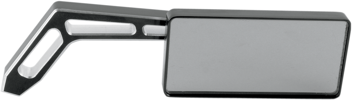 PRO-ONE PERF.MFG. Weekend Warrior Side View Mirror - Black Rectangle Right with 2 Tone/Cut-Out Design - Part Number 102470B
