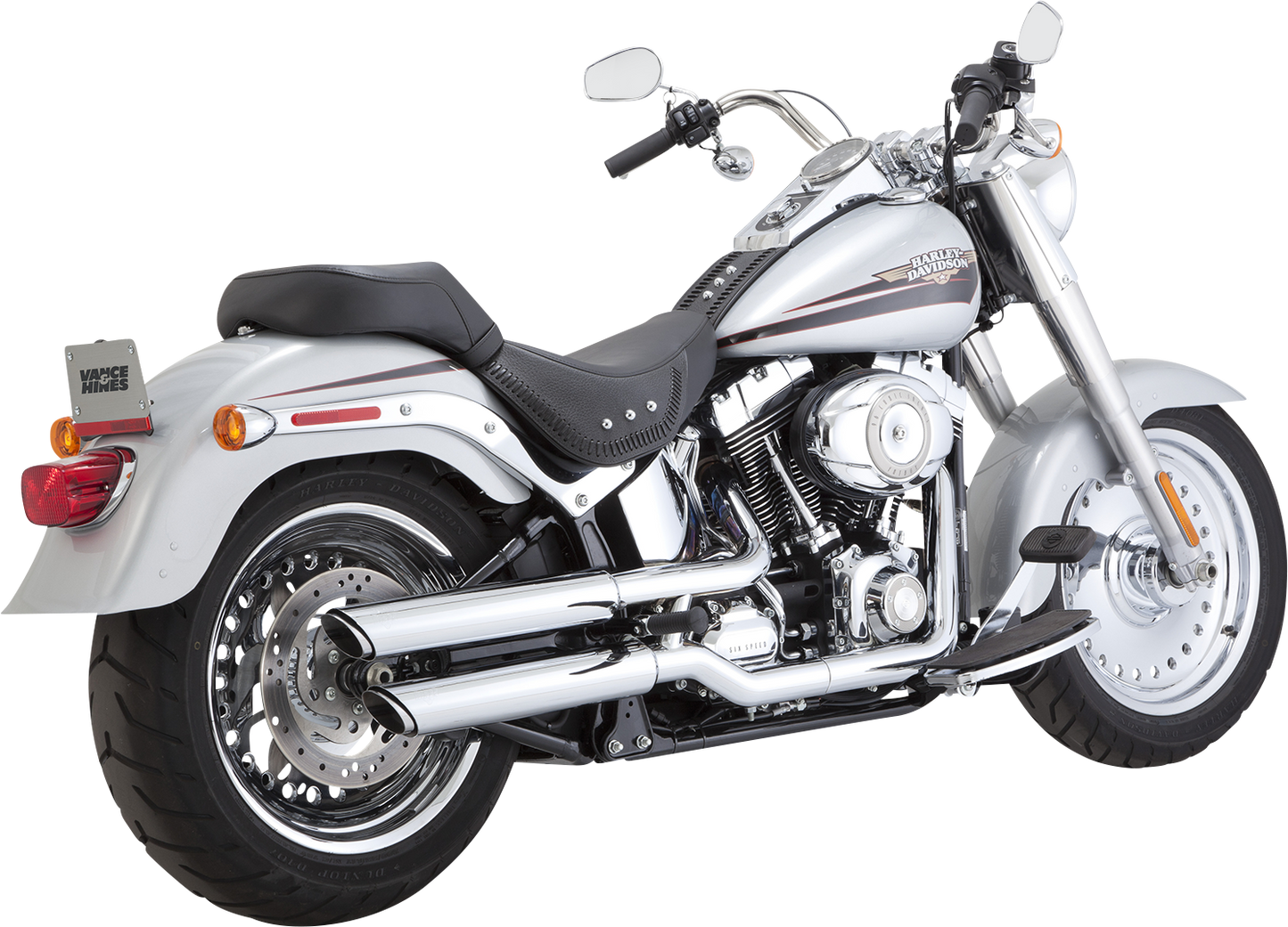 Vance & Hines 16343 3-Inch Twin Slash Slip-On Muffler with Chrome Finish