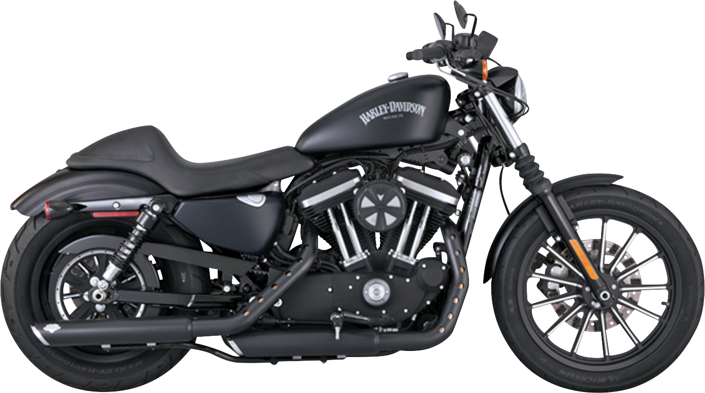 Vance & Hines 3-Inch Twin Slash Slip-On Mufflers with PCX Technology - Black, Part 46361