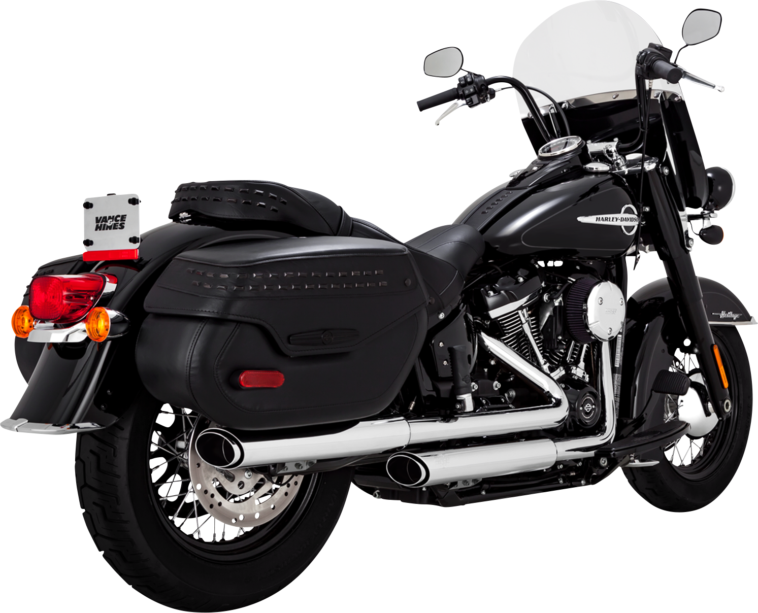 Vance & Hines 3-Inch Twin Slash Slip-On Muffler Chrome Part 16379