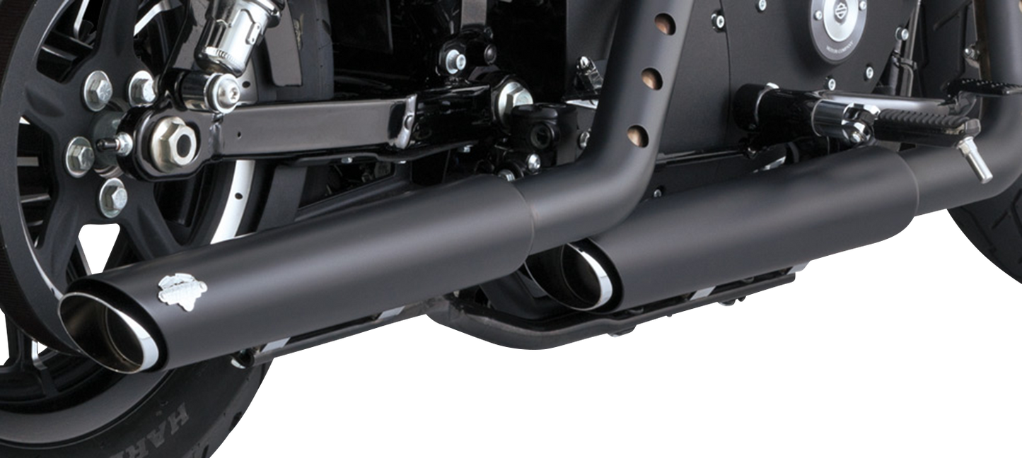 Vance & Hines 3-Inch Twin Slash Slip-On Mufflers with PCX Technology - Black, Part 46361