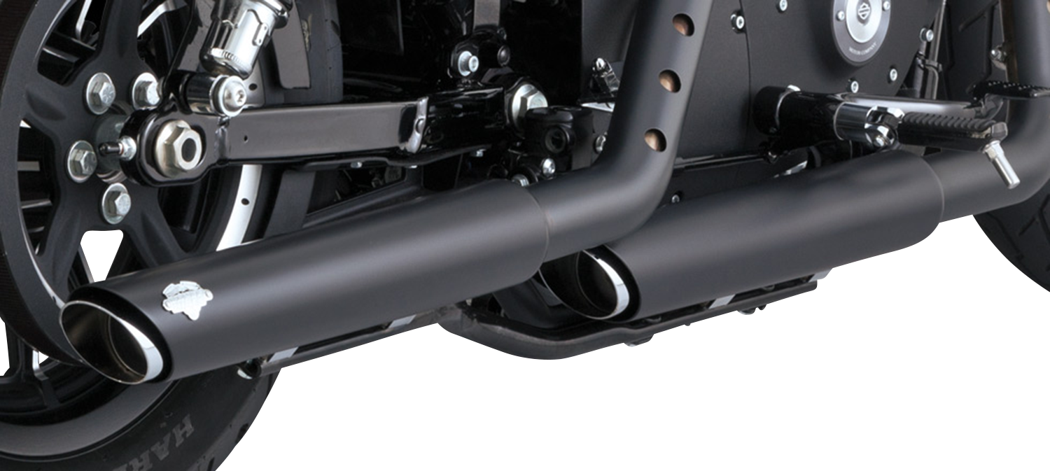 Vance & Hines 3-Inch Twin Slash Slip-On Mufflers with PCX Technology - Black, Part 46361