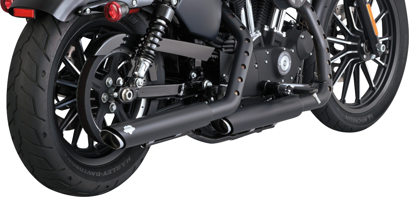 Vance & Hines 3-Inch Twin Slash Slip-On Mufflers with PCX Technology - Black, Part 46361