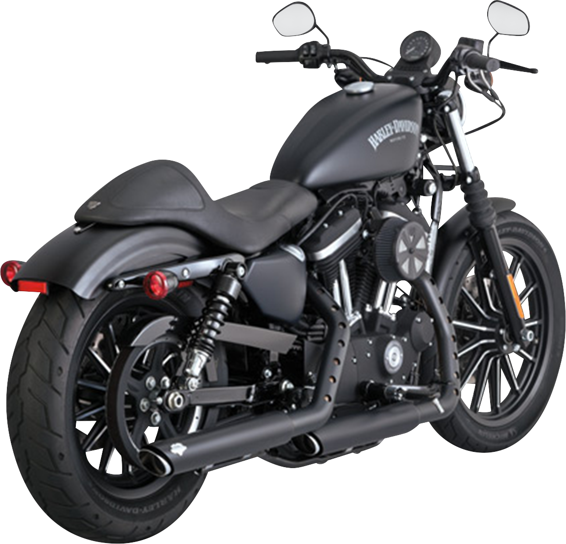 Vance & Hines 3-Inch Twin Slash Slip-On Mufflers with PCX Technology - Black, Part 46361